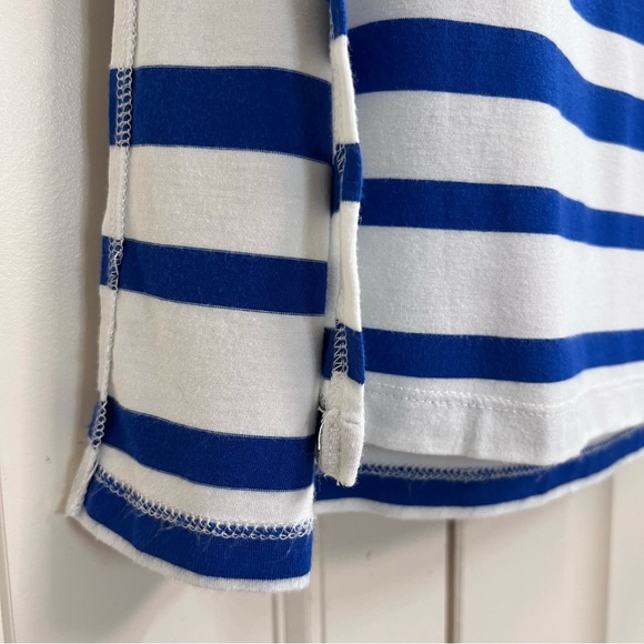 Athleta Womens Jersey Foldover Maxi Skirt in Blue & White Stripes, Size XS - Picture 6 of 7